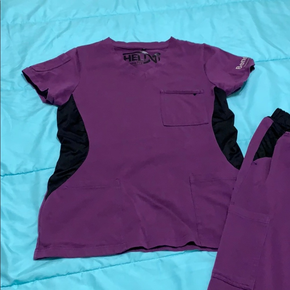 Benefit scrubs. Wore it once them once.